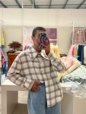 KOSZULA KRATA BEŻOWA