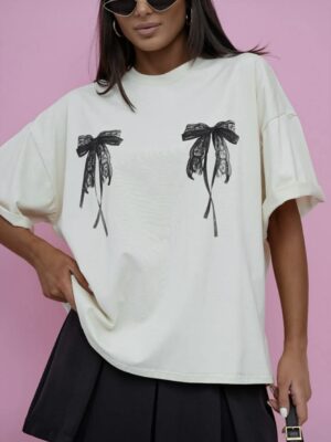 T-SHIRT BOW VANILLA