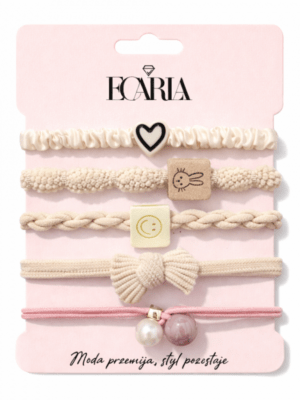 ZESTAW 5 GUMEK DO WŁOSÓW SMILE