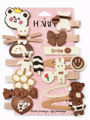 ZESTAW 14 SPINEK DO WŁOSÓW BROWN