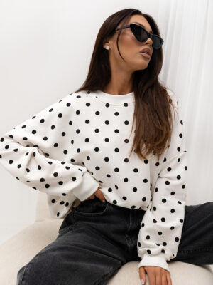 BLUZA DOTS ECRU